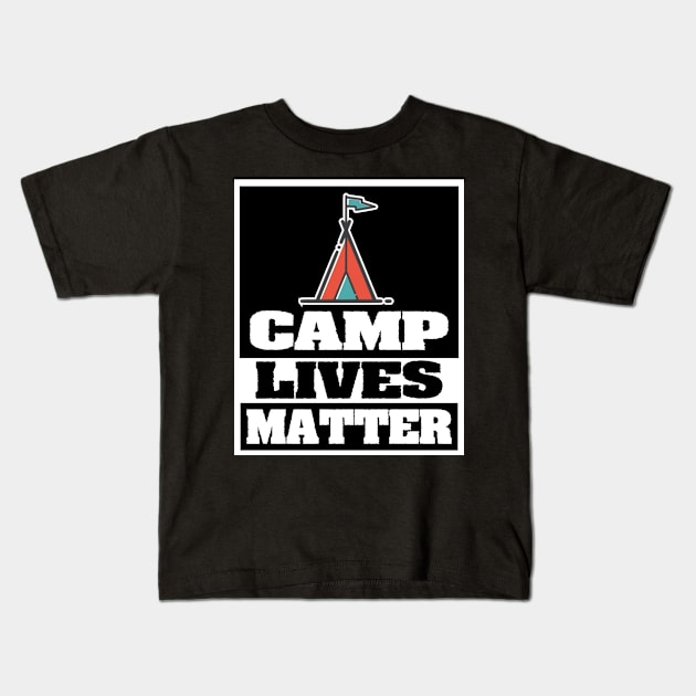 Camping Kids T-Shirt by reyzo9000